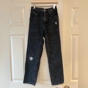 Zara girl’s straight leg jeans Size 11/12. Black wash